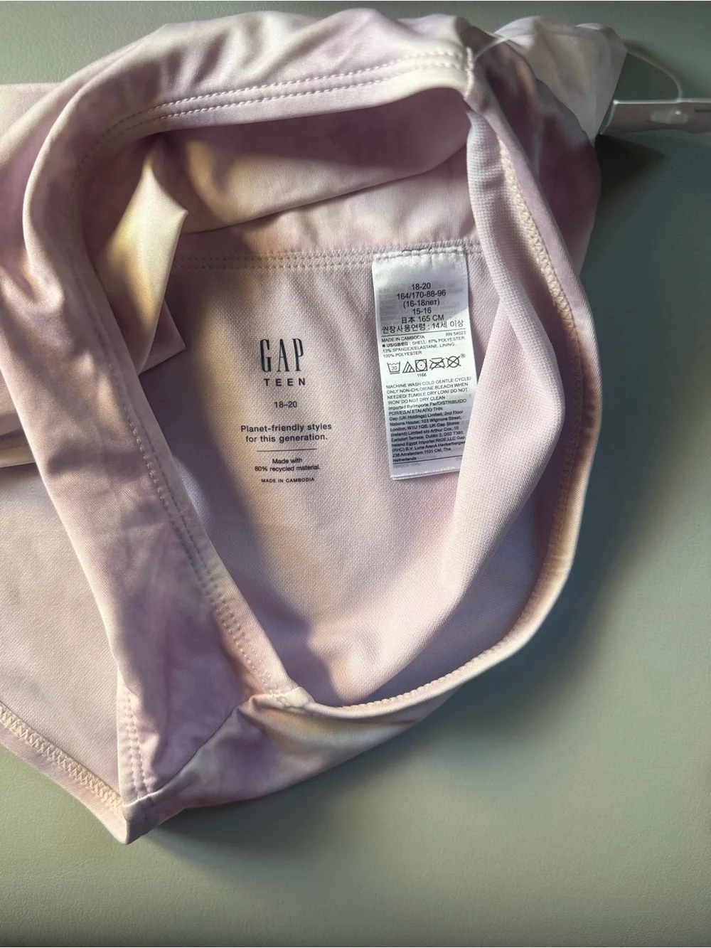 GAP Light Lavender Bralette and High-Waist Brief Set